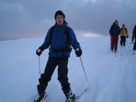 Julian on skis (Ski Touring, Schwarzwald, Germany)