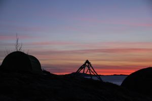 Silouette of tent (Norway)