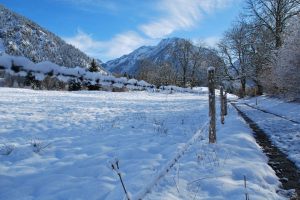 Snow and fence (Oberstdorf, Germany)