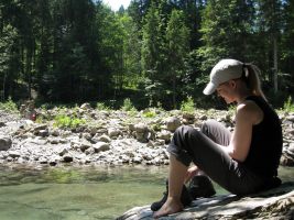 Suvi sitting (Breitlachklamm, Allgaeu)