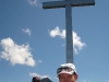 Amber and Al infront of cross (Allgaeu, Germany)