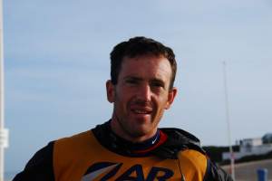 Chris at the finish (Portugal ARWC 2009)