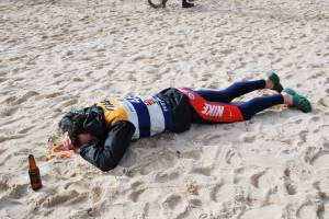 Chris has a nap after the race (Portugal ARWC 2009)