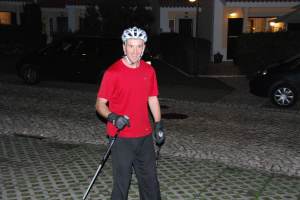 Chris trying out his skates (Portugal ARWC 2009)