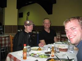 Support crew eating out with Lars (Portugal ARWC 2009)