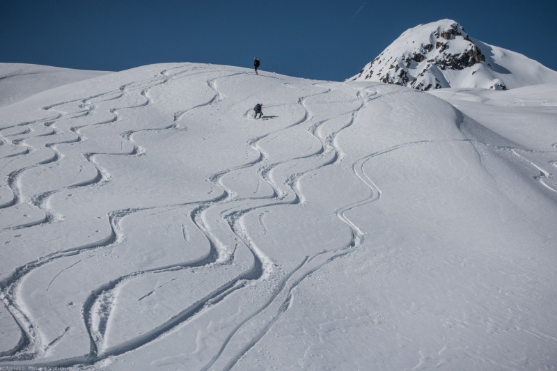 More skiing down (Arlberger Winterklettersteig March 2017)