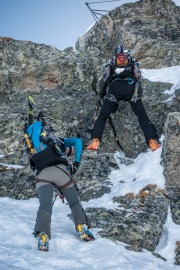 Onto the rope (Arlberger Winterklettersteig March 2017)