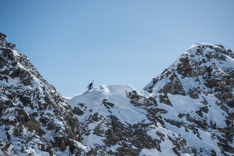 Someone on the ridge (Arlberger Winterklettersteig March 2017)