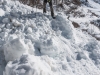 Avalanche debris (Arlberger Winterklettersteig March 2017)