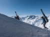 Heading off from the lift (Arlberger Winterklettersteig March 2017)