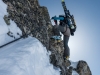 Leonie climbing (Arlberger Winterklettersteig March 2017)