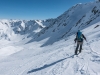 Leonie descending (Arlberger Winterklettersteig March 2017)