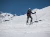 Leonie on her skis (Arlberger Winterklettersteig March 2017)