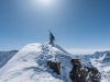 Leonie on the Vordere-Rendlspitze (Arlberger Winterklettersteig March 2017)