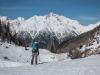 Skiing down (Arlberger Winterklettersteig March 2017)