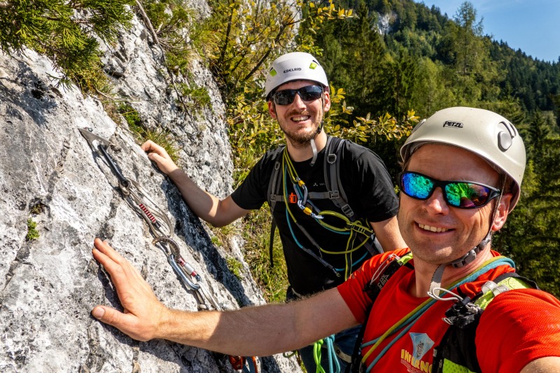Climbing at the Ewige Wand (Autumn adventures Dachstein Sept 2024)