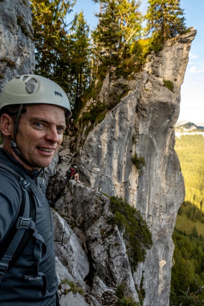 Cris and rocks behind (Autumn adventures Dachstein Sept 2024)