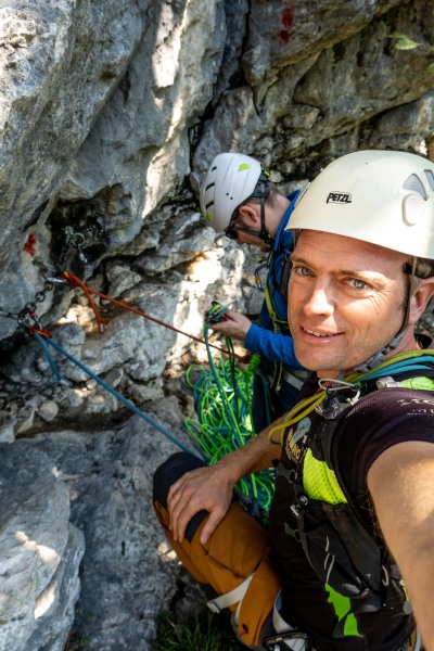 Getting ready to climb (Autumn adventures Dachstein Sept 2024)