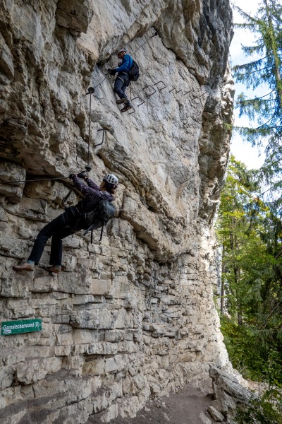 The sustained D section (Autumn adventures Dachstein Sept 2024)