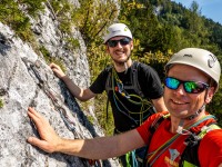 Climbing at the Ewige Wand (Autumn adventures Dachstein Sept 2024)