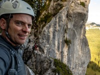 Cris and rocks behind (Autumn adventures Dachstein Sept 2024)