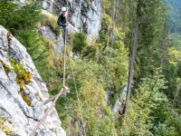 Johannes on a ferrata again again (Autumn adventures Dachstein Sept 2024)