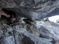 Rachel and Johannes going up (Autumn adventures Dachstein Sept 2024)