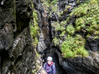 Rachel in the klamm (Autumn adventures Dachstein Sept 2024)