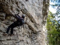 The sustained D section (Autumn adventures Dachstein Sept 2024)