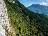 View down to Johannes (Autumn adventures Dachstein Sept 2024)