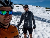 Walking our bikes in snow (Autumn adventures Dachstein Sept 2024)