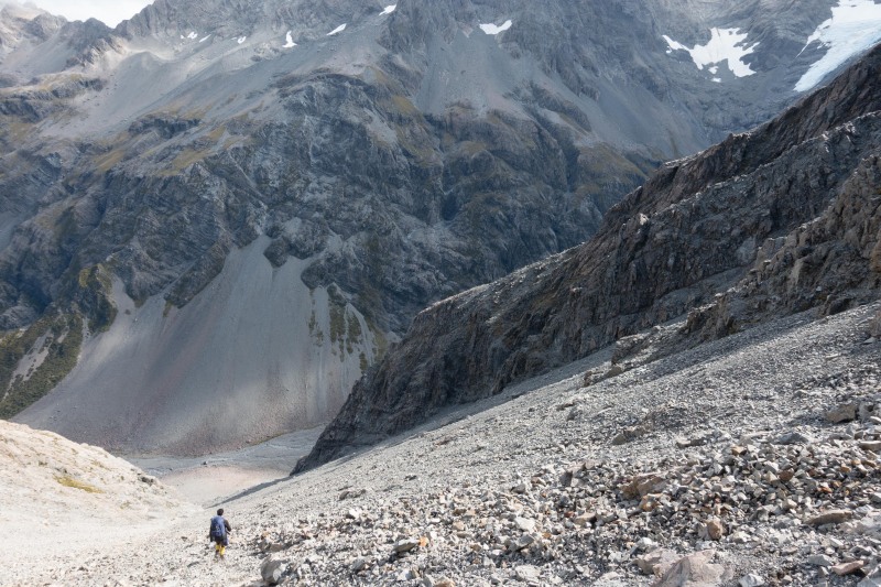 Jeremy descending (Avalanche Crow Tramp April 2021)