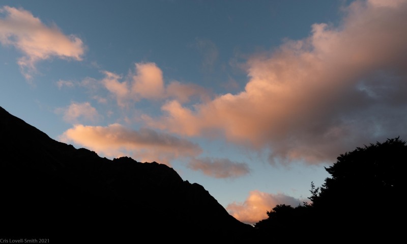 Sunrise at the hut (Avalanche Crow Tramp April 2021)