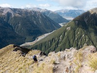 Jeremy heading up to Avalanche Peak (Avalanche Crow Tramp April 2021)