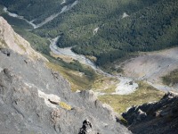 Looking down into the valley (Avalanche Crow Tramp April 2021)