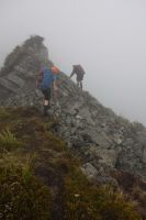Jeremy and Hazel in the mist (Ball Pass Dec 2013)