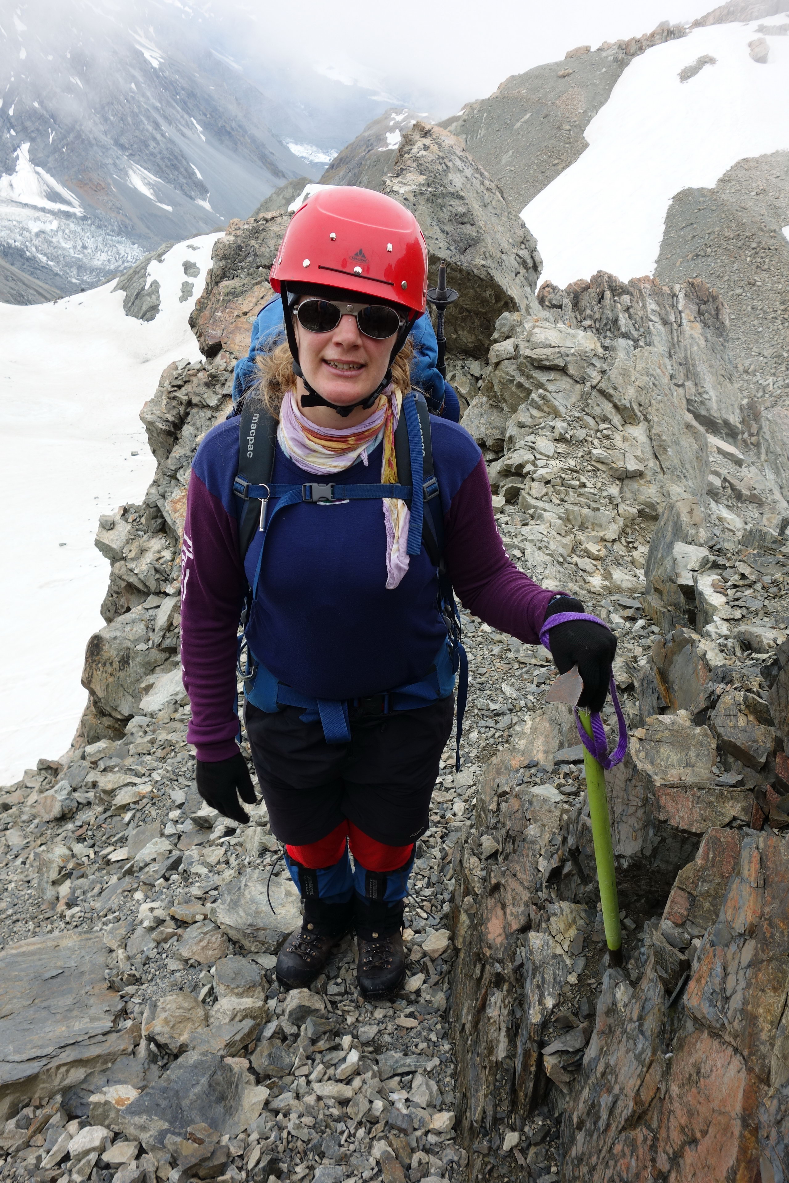 Gina on the ridge (Ball Pass Dec 2013)