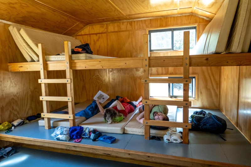 Lazing in the Poulter Hut (Bikepacking Poulter Jan 2024)