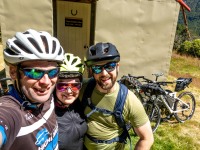 Us at the Trust Poulter Hut (Bikepacking Poulter Jan 2024)