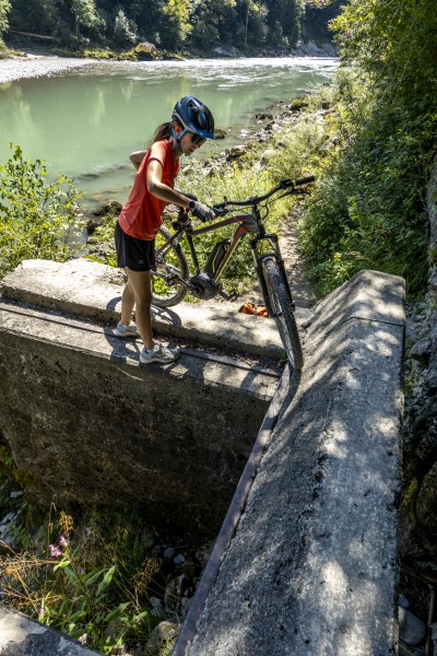 Hauling challenges with an E-bike (Biking Bregenzer Ach August 2023)