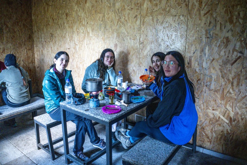 Gathering in the hut (Cabana Sorda June 2025)