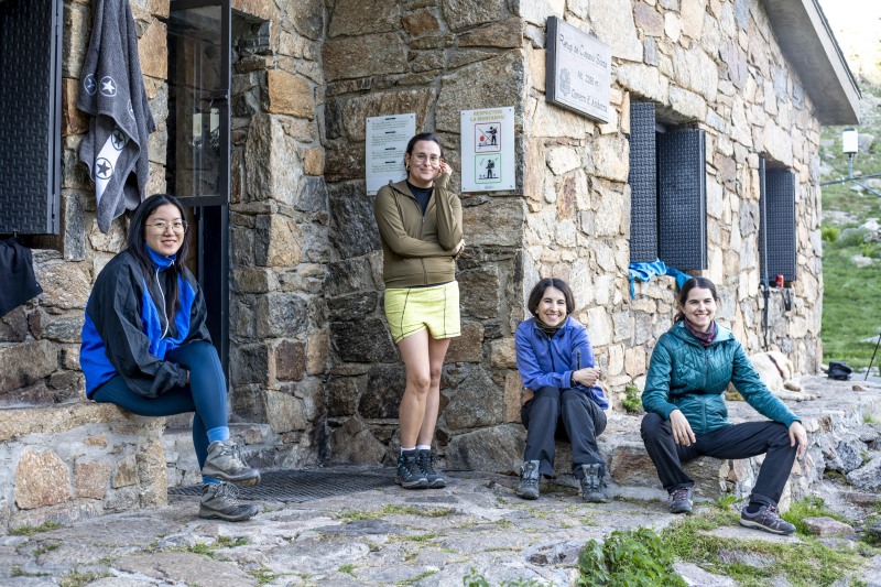 Us outside the hut (Cabana Sorda June 2025)