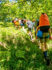 Canyoners going hiking (Canyoning Italy 2019)