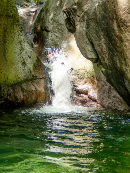 Craig amongst the water (Canyoning Italy 2019)