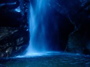 Dark waterfall (Canyoning Italy 2019)