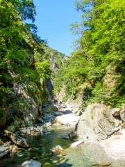 Looking up river (Canyoning Italy 2019)