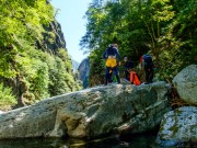 On a rock (Canyoning Italy 2019)