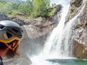 Pattrick watches Craig abseiling (Canyoning Italy 2019)