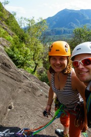 Verena and Cris climbing (Canyoning Italy 2019)