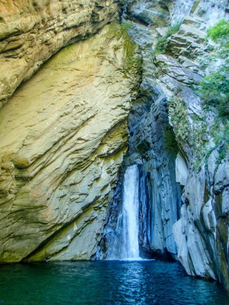 Waterfall from further away (Canyoning Italy 2019)